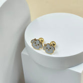 Puppy Face Studs 1.47 Grams, 18KT Gold